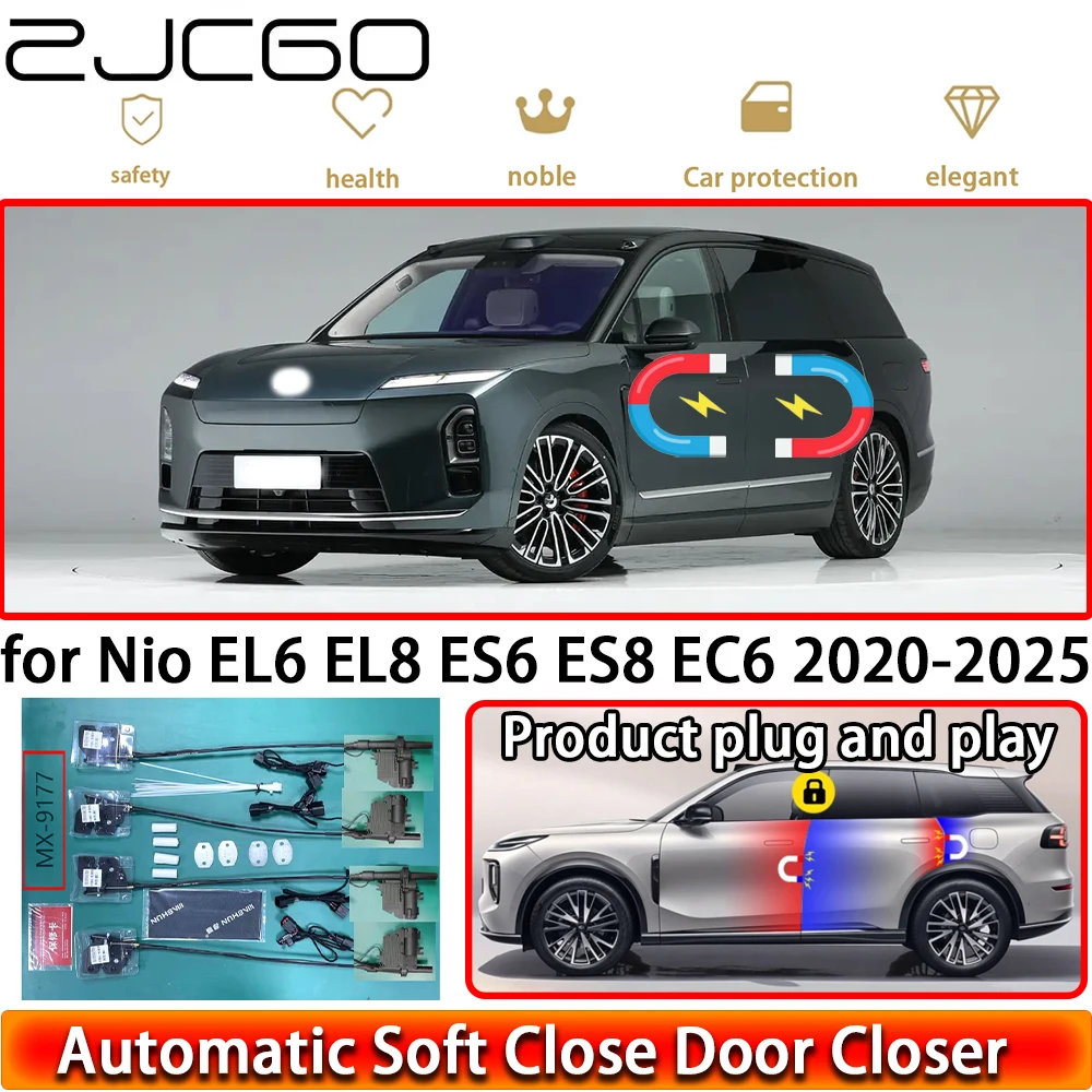 

ZJCGO для Nio EL6 EL8 ES6 ES8 EC6 2020-2025: Комплект доводчиков дверей OEM, система автоматического закрывания дверей с электроприводом, легкое закрытие, установка Plug & Play