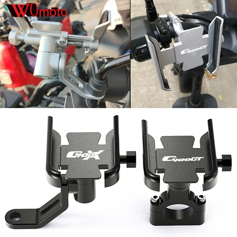 For BMW C400GT C400X C400 C 400 GT/X 2019 2020 2021 Motorcycle CNC Accessories Handlebar Mobile Phone Holder GPS Stand Bracket