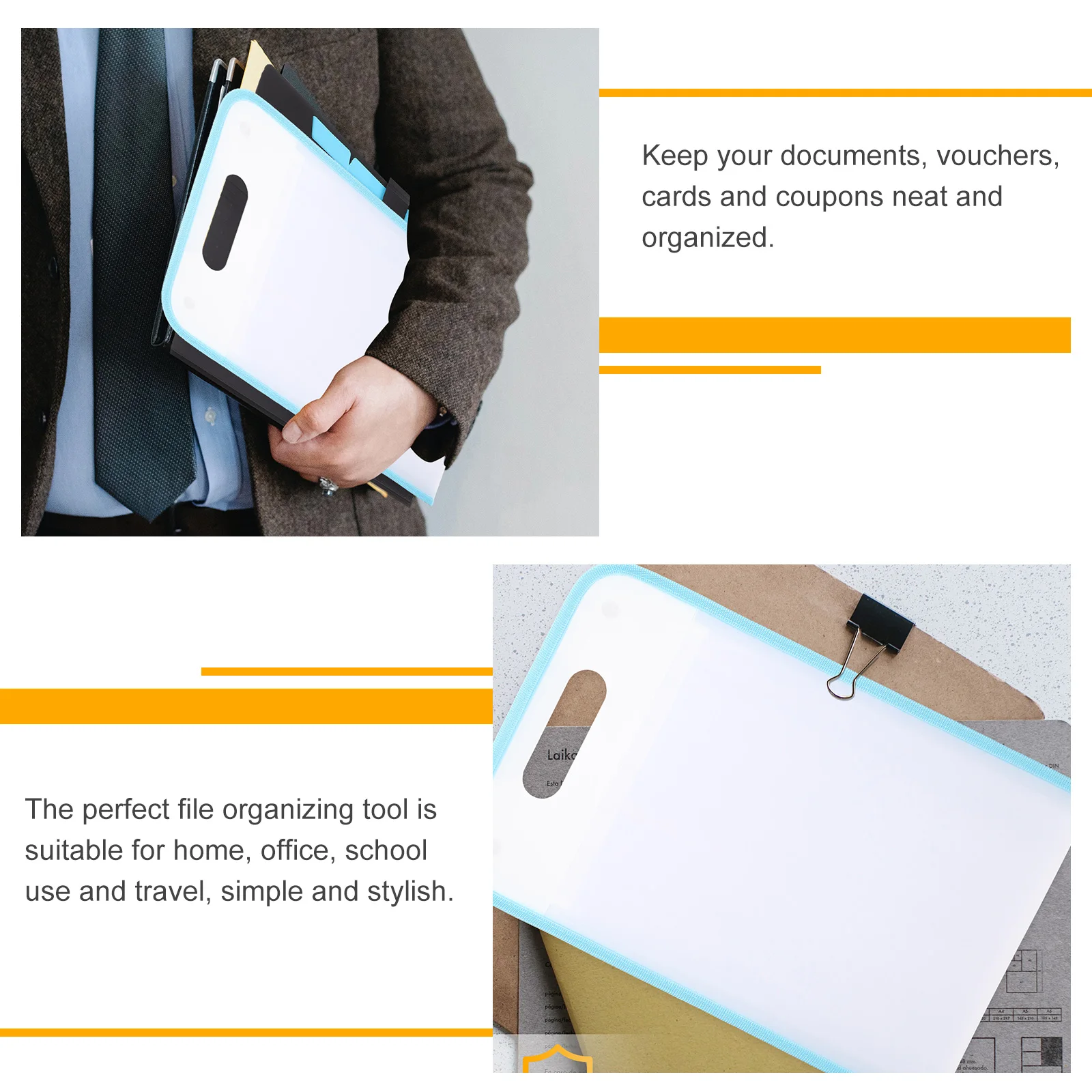 

Plastic Portable File Folder Bag Multi-layer Document Organizer A4 Size Lightweight Storage Solution For Home Office Use