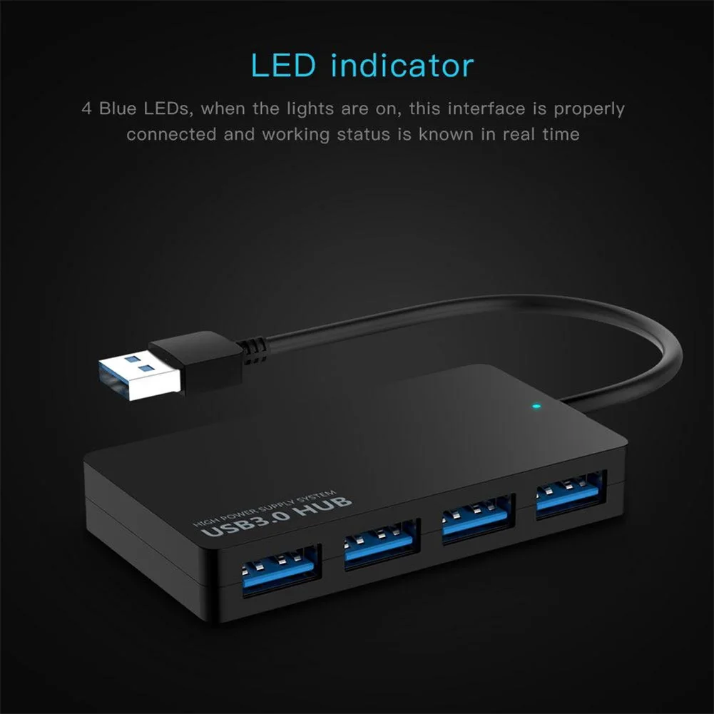 A23F-5Gbps 高速 USB 3.0 ハブ 4 ポート USB スプリッターアダプター PC ラップトップ電源用