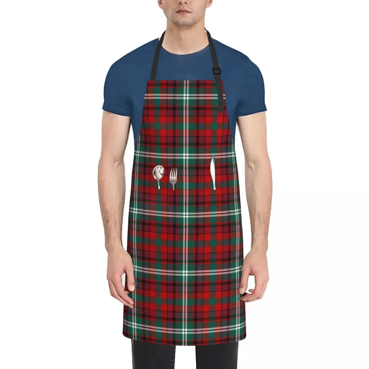 Maguire Tartan Pattern Red Irish Plaid Apron kitchen woman Customizable Woman Utensils For Kitchen Apron