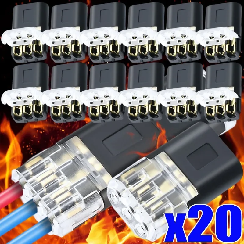 20/1pcs LED Welding Free and Stripping Free Wiring Terminal D3 Plug-in Type Quick Connector with Three Wire for Mutual Insertion