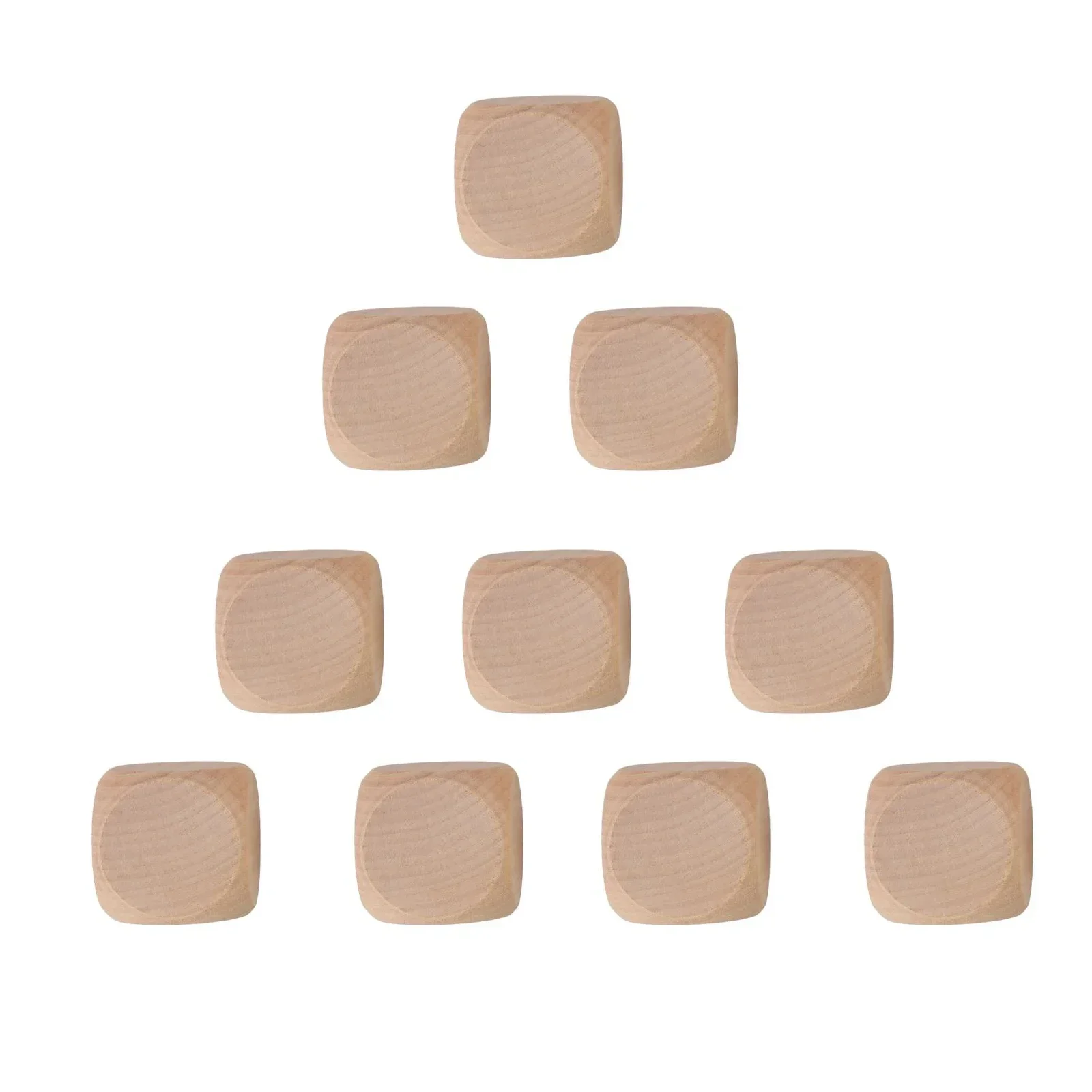 10pcs 40mm/50mm/60mm Wooden Dice Blank Wooden Dice Unfinished Wood Cubes Square Blocks DIY Craft Printing Dice Entertainment