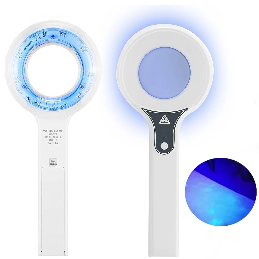 Madeira lâmpada analisador de pele para pele uv ampliação para beleza teste facial lâmpada de madeira luz análise da pele detecção cuidados com a pele
