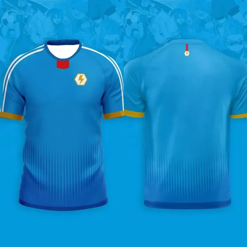 2026 Inazuma Eleven Anime 3D Digital Print Short Sleeve T Shirt Men Kids Summer Comfortable Sports Jersey Football Tee Top