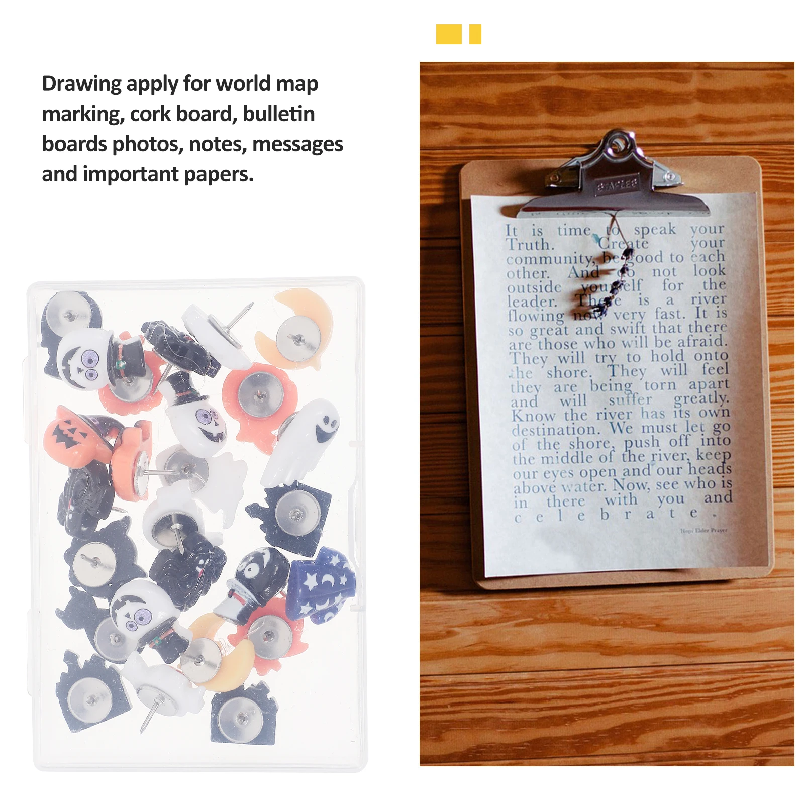 

Halloween Push Resin Thumbtacks Decorative Reusable Fix Photos Maps Soft Cork Board Home Office Supplies Bulletin Board