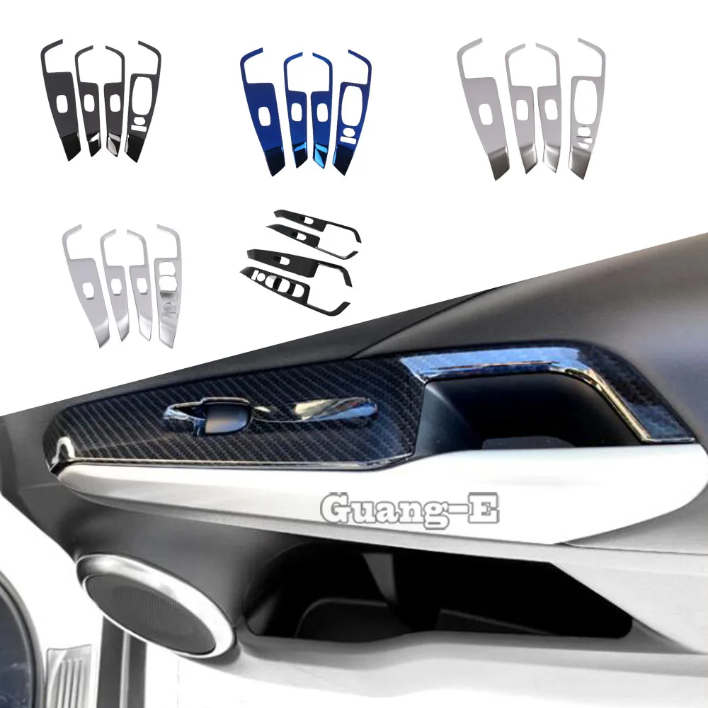 

For Nissan Kicks 2017 2018 2019 2020 2021 2022 2023 Car Door Window Glass Inner Panel Armrest Lift Switch Button Trim Frame 4PCs