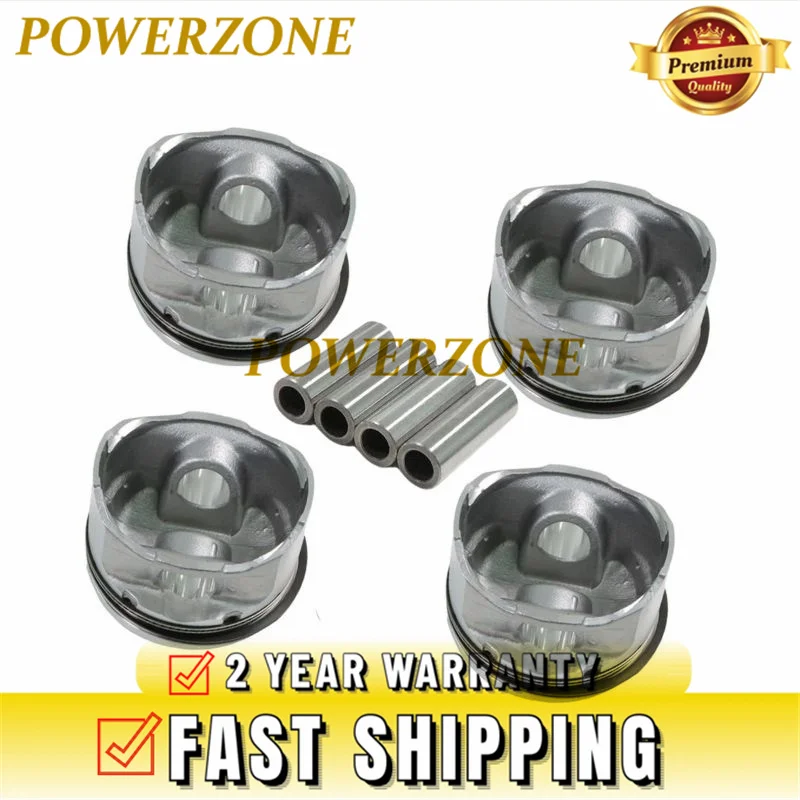 4pcs for 2000-2012 Hyundai Elantra Tucson Kia Soul Sportage G4GC 2.0L Engine Pistons Set 23410-23710 2341023710 NEW
