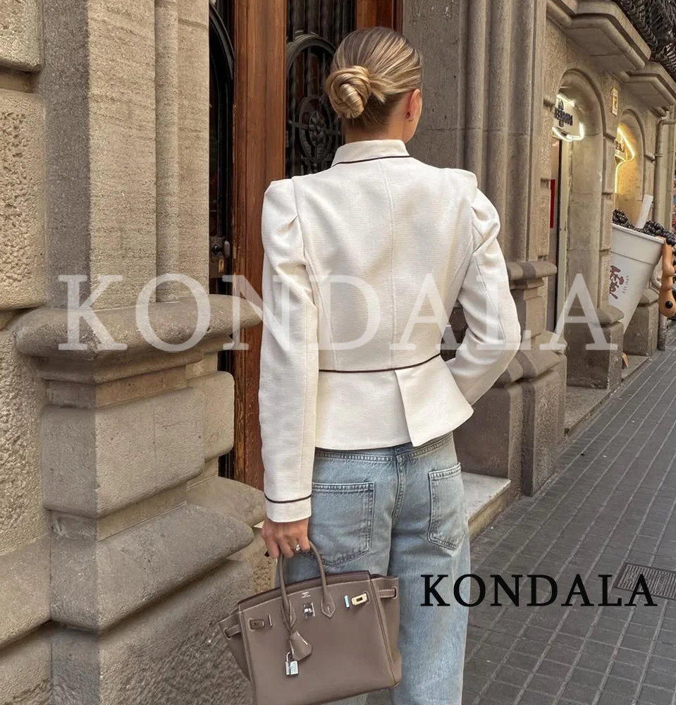 KONDALA Trendiger Street-Style Slim Blazer für Damen, Elegante Frühlingsjacke mit Knöpfen, Neue 2026 Mode Schicke Casual-Jacke – Detail 6