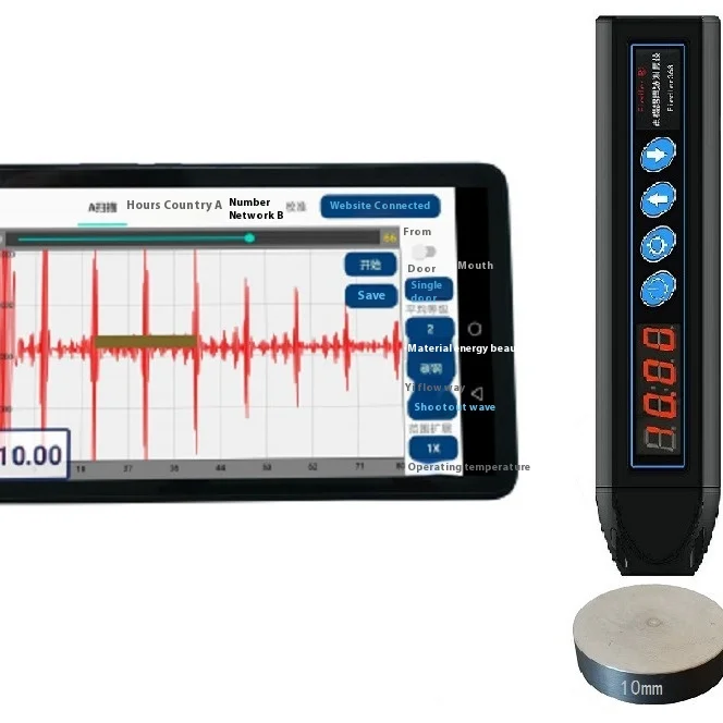 368 Electromagnetic Ultrasonic Thickness Gauge With High Temperature Probe Couplant Battery Operated