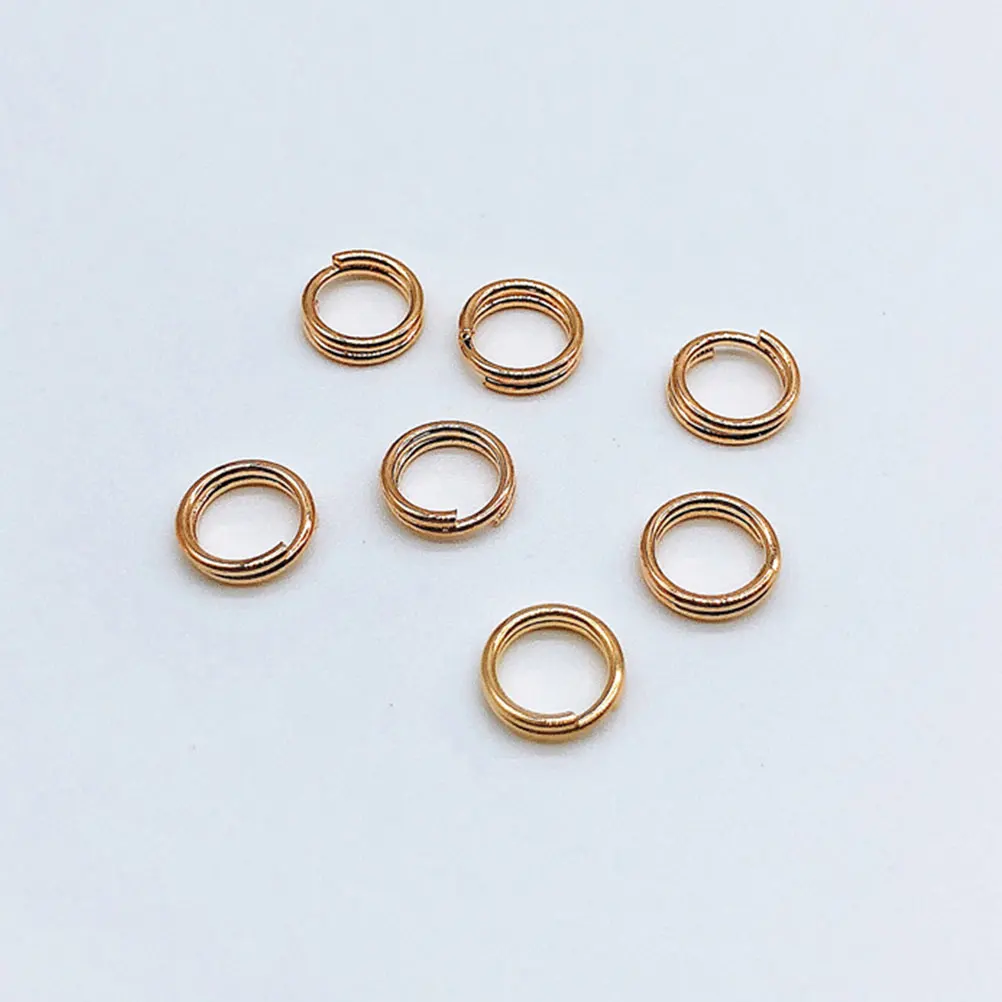 

500pcs 6Mm Open Rings Jewelry Accessories Round Double Circle Design Diy Earrings Making Kit Mixed Color Light Weight Durable