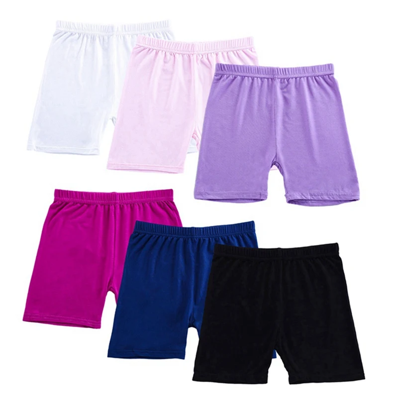 6Pcs Summer Kids Girls Shorts Cotton Safety Pant Underwear Girls Briefs Short Beach Pants Kids Girls Short Leggings For 2-10Y