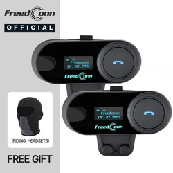 FreedConn T Com Sc Bluetooth moto interfono casco auricolare BT 5.0 cuffie di gruppo Wireless musica FM radio commutatore