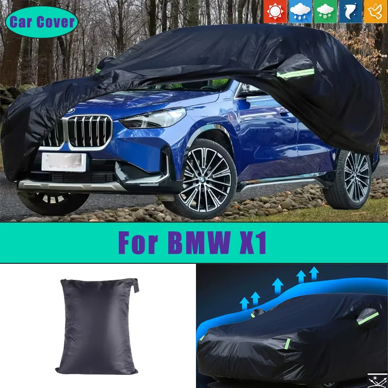 

Для BMW X1 автомобильные полные внешние чехлы уличные водонепроницаемые пылезащитные солнцезащитные дождевые снежные защитные внешние автомобильные аксессуары