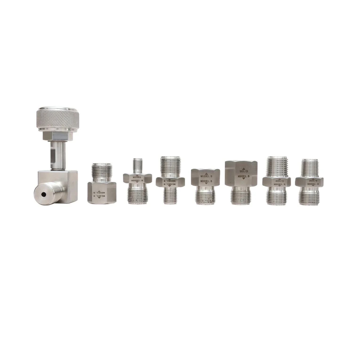 Stainless steel 38pcs/set NPT/BSP/M series pressure calibrator adaptor