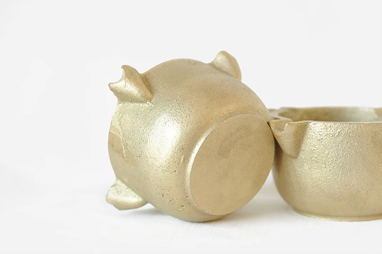 Home shop, retro brass casting handmade polished embryo creative ashtray