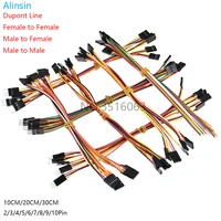 10 Uds 10/20/30cm hembra a hembra doble cabezal línea Dupont Cable conector 2,54mm 2/3/4/5/6/7/8/10 P/Pin para Arduino
