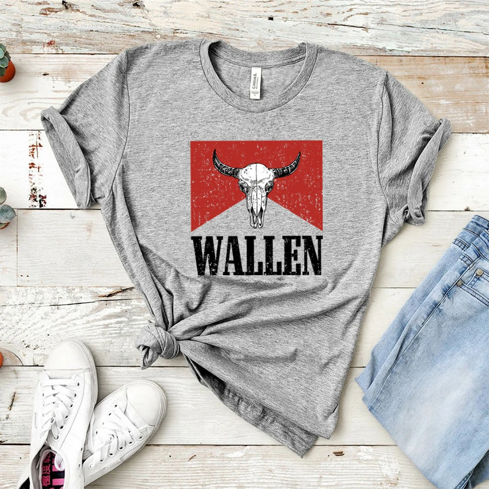 Wallen Shirt Country Western Tee Nashville Country Concert Wallen Western T-shirt Women Country Music Cowgirl Shirts Kawaii Tops