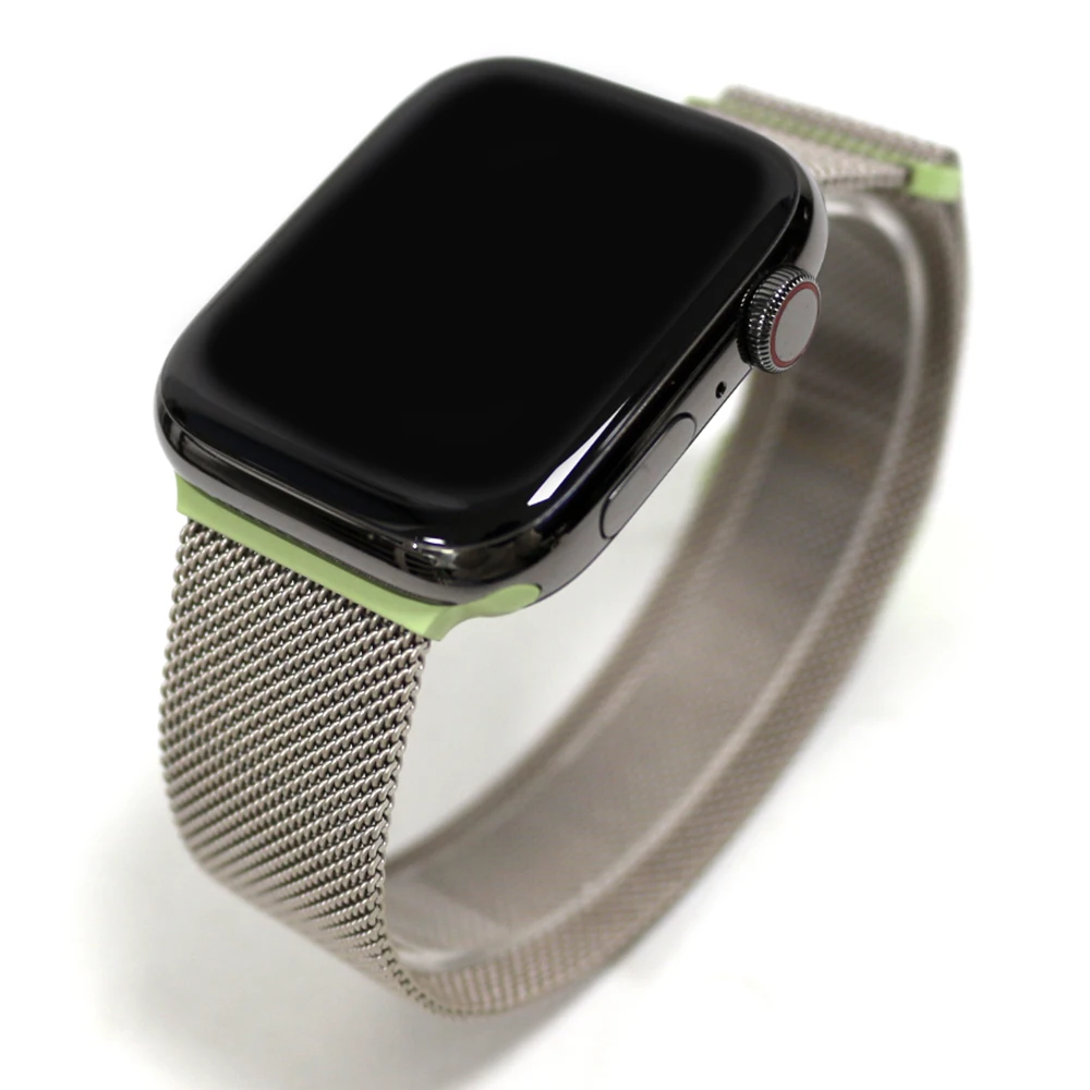 URVOI Mesh strap for Apple Watch ultra series 9 8 7 6 SE 543 Metal wire loop band for iwatch stainless steel silver 41 45mm