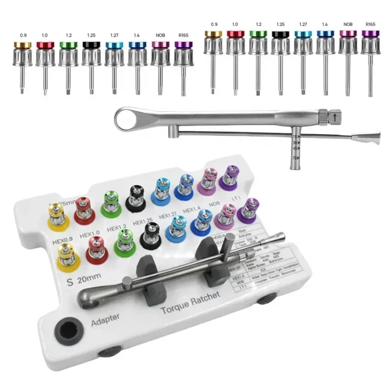 Dentalss Implants Torque Wrench Screwdriver Prosthetic Kit 15-70ncm Ratchet Drivers Dentistry Implantss Repair Tools