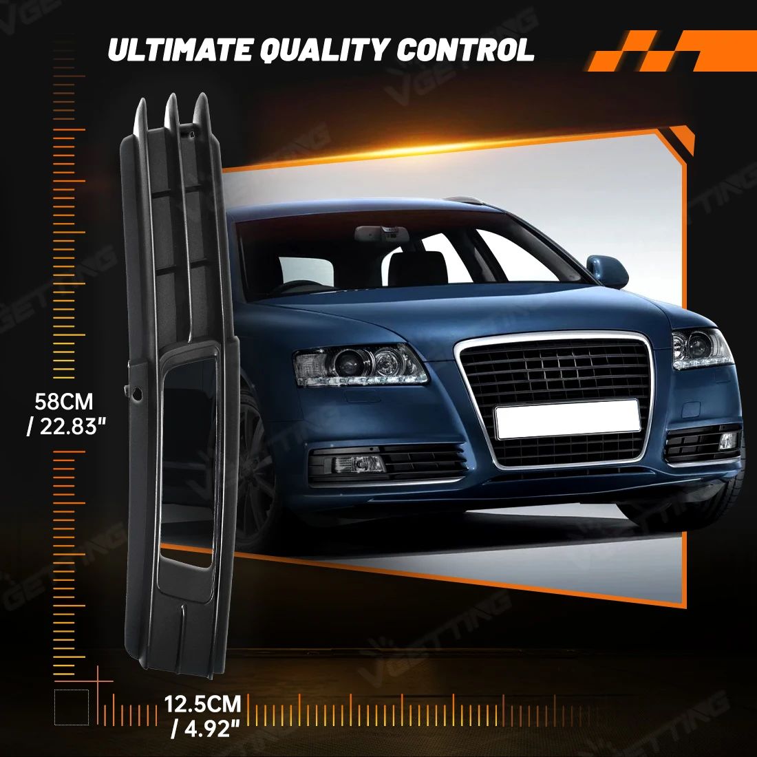 Front Bumper Fog Light Grille Cover Frame For Audi A6 C6 4F Sedan Avant 2008 2009 2010 2011 4F0807681P Left/Right Accessories - view 5