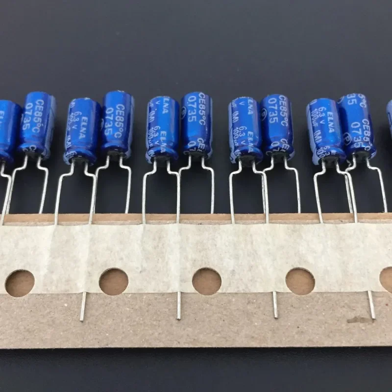 50 Stück/100 Stück 100 uF 6,3 V Japan ELNA RE3 Serie 5 x 11 mm 6,3 V 100 uF DIY Audio-Elektrolytkondensator