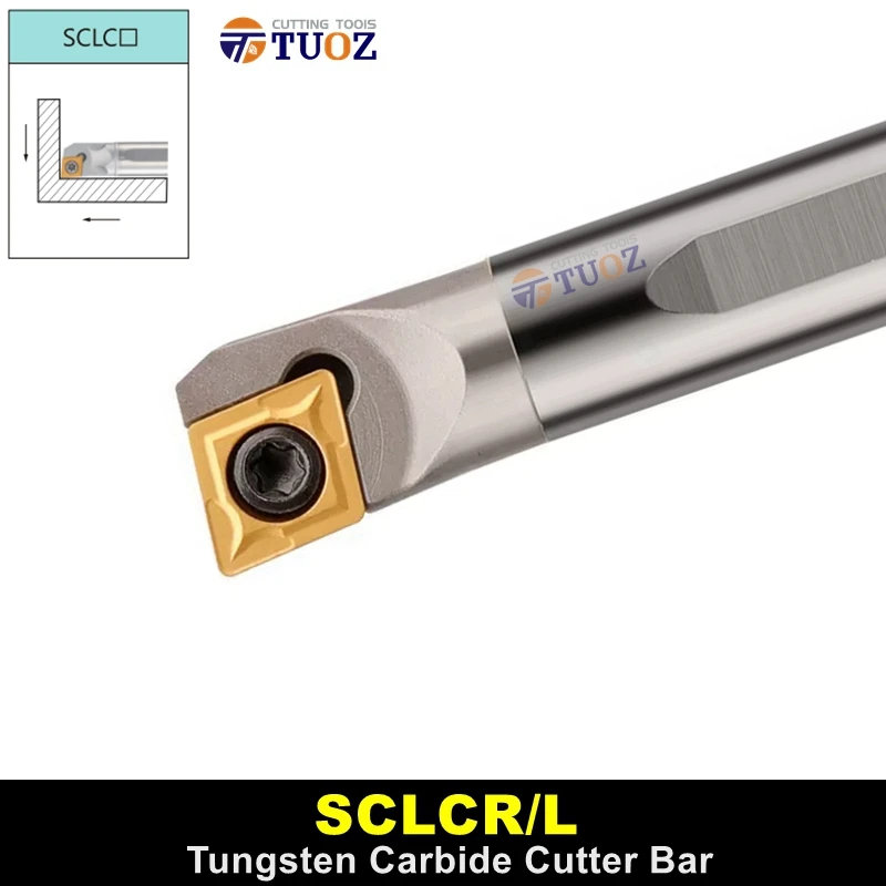 Tungstênio Aço à Prova de Choque Torno Chato Bar Ferramenta de Torneamento Interno Sclcr Sclcl 06 C06k C07k C08k C10k C12m C14n C16q C18q C20r