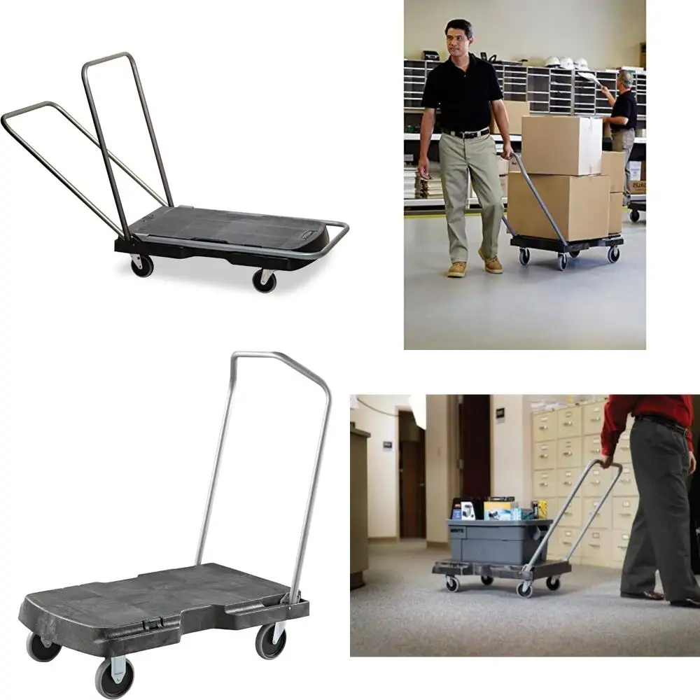 Carro utilitario plegable con ruedas: capacidad de 250 lb, carrito convertible para tareas de movimiento y elevación pesada