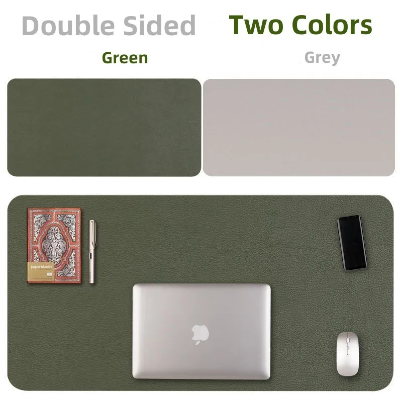 30x60CM Desk Pad Desk Protector - Dual Side PVC Leather Desk Mat Large Mouse Pad Waterproof Desk Cover Office Home Table Decor