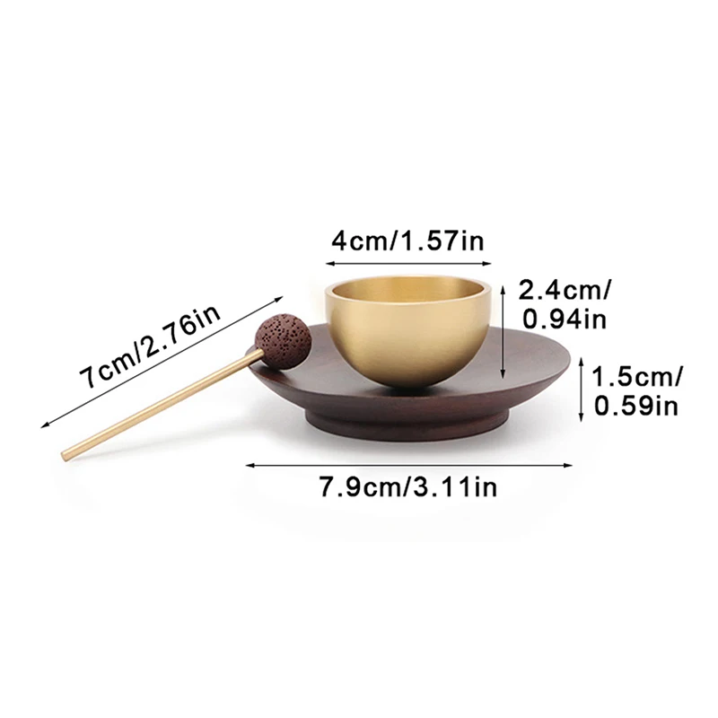 △ Mini Singing Bowl Portable Essential Oil Diffuser Meditation Sound Bowl For Yoga, Healing, Chakra Balance, Relaxation