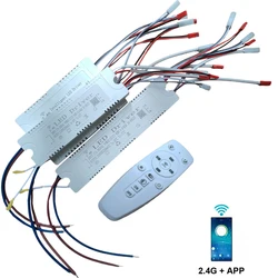 2.4G LED Driver + RGB 30-60LED Remote & APP Control 25-40Wx2 37-50Wx4 37-60Wx2 x4 x6 Dimming&Color-Changeable Power Supply