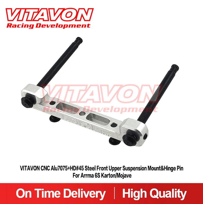 

VITAVON CNC Alu7075+HD#45 Steel Front Upper Suspension Mount&Hinge Pin For Arrma 6S Karton/Mojave