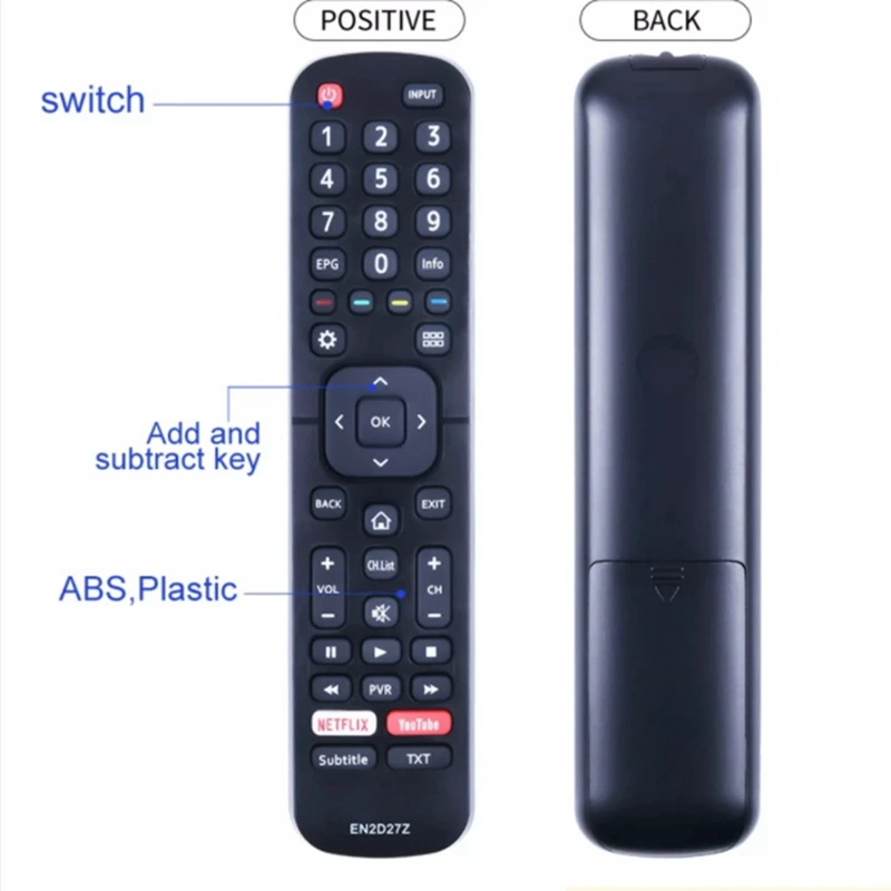LCD TV Remote Control For Hisense TV EN2D27Z 50H8C 55H5C 55H6B 55H7B 55H7C 65H10B2 65H7B2