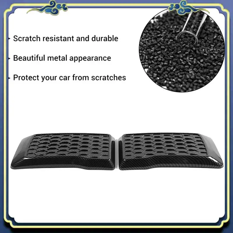

AU16-1Pair Carbon Fiber Front Bumper Guard Pads Cover Lid Trim Accessories For Ford F150 2015-2020 Replacement Exterior Left & R
