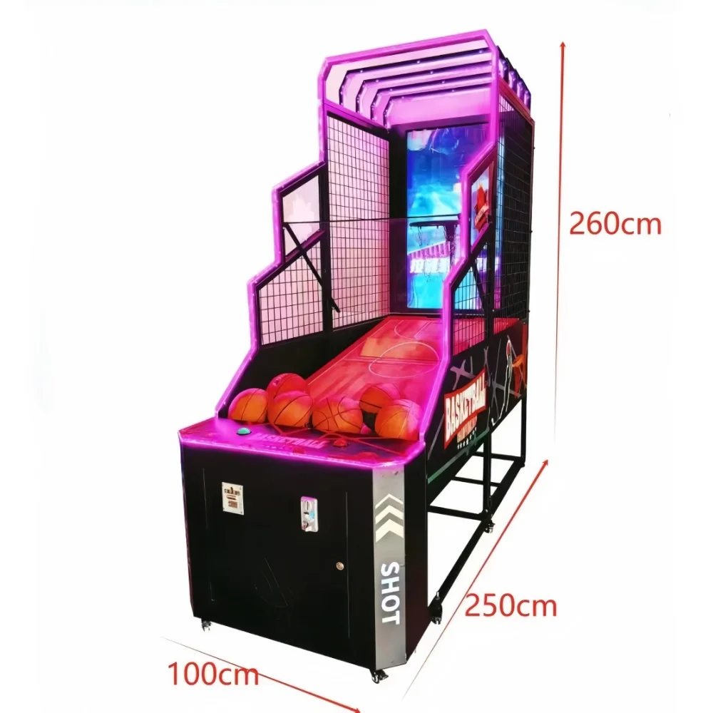 55 Inch Screen Coin Operated Arcade Game Amusement Training Street Basketball Shooting Machinepromote sales