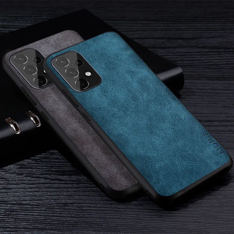 Premium PU Leathe Case for Samsung Galaxy A53 5G Scratch-Resistant Solid Color Cover for Samsung Galaxy A73 A53 A33 A23 5G Case