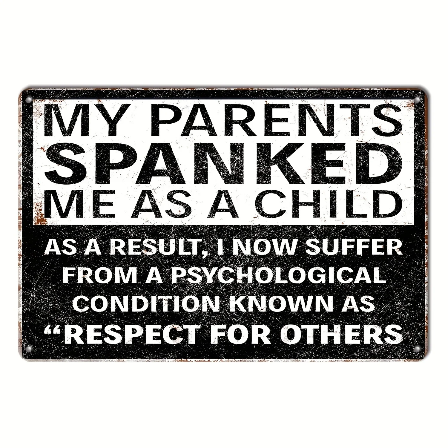Funny Metal Signs -  Sarcastic Vintage Sign for Outdoor Wall Decoration Respect Others Poster Street Yard Porch Garage Home
