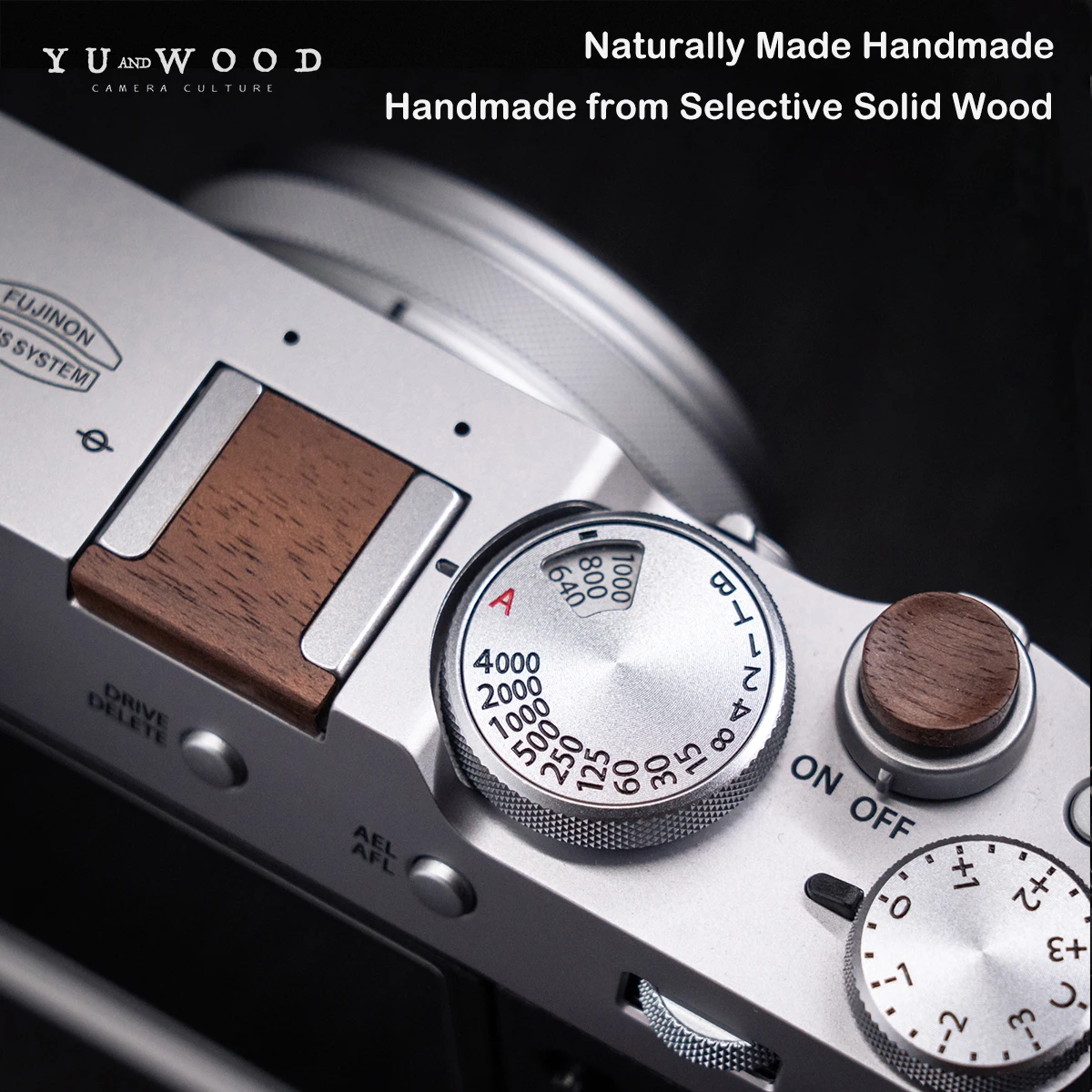 Couvercle de chaussure chaude pour appareil photo en bois, Kit de capuchon de bouton de dverrouillage pour appareil photo FujiFilm XM5 XT50 X100VI XE4 X-PRO3 Fuji