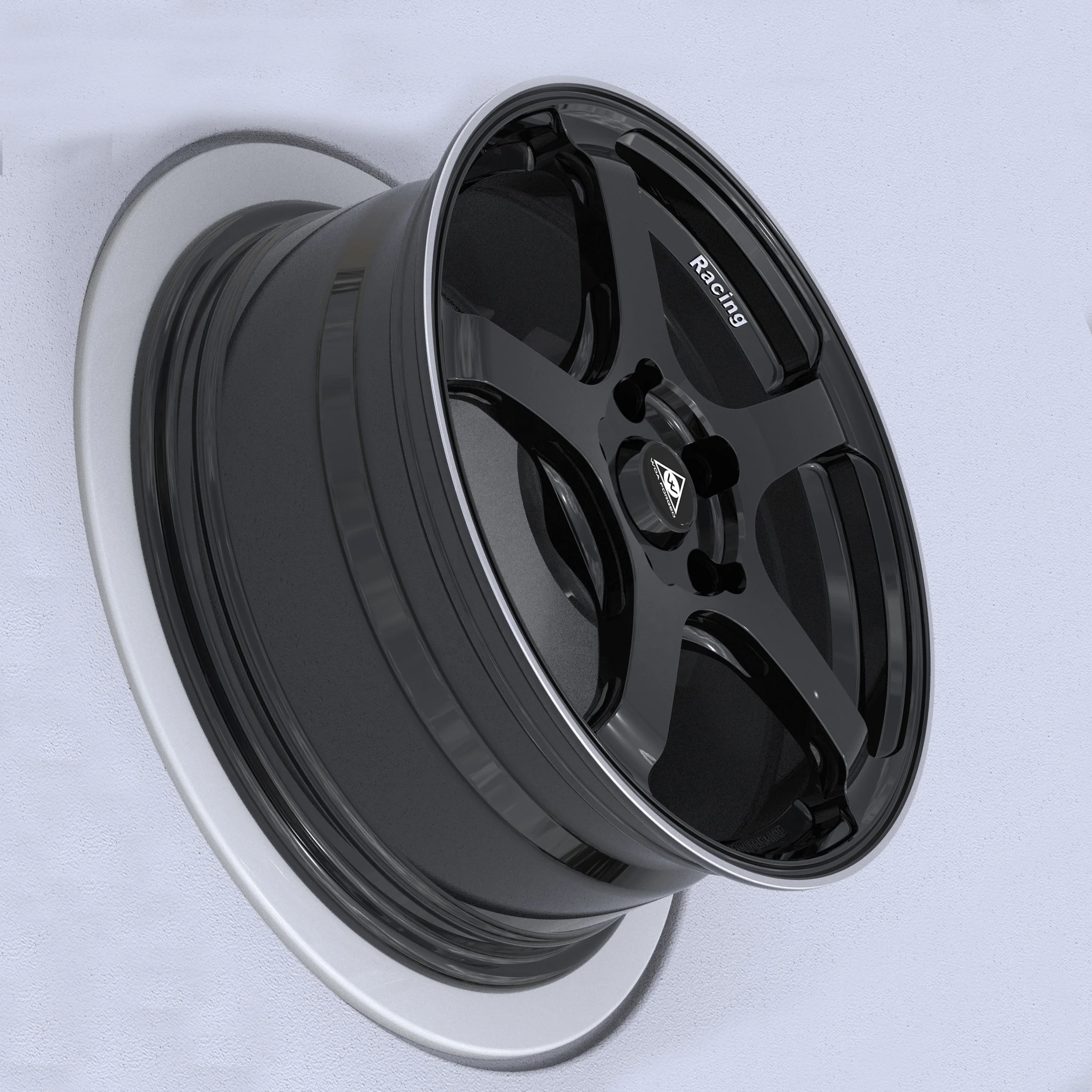 عجلات من الساتان الأسود المزورة سبائك مقعرة متداخلة 5x112 18-22 بوصة ضمان جديد 5 سنوات لسباق ADVA TC-4 حسب الطلب #3