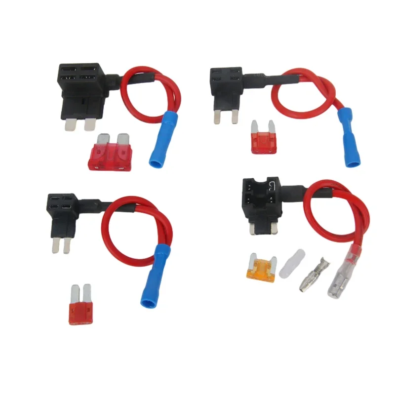 12V MINI MAŁY ŚREDNI Rozmiar Uchwyt bezpiecznika samochodowego Dodatkowy adapter TAP z bezpiecznikiem Micro Mini Standard ATM 10A