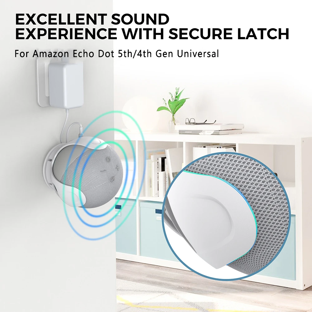 Plastic Speaker Stand Wall Mounted Bluetooth-compatible Speaker Holder with Cable Management Accessories for Amazon Echo Dot 5/4