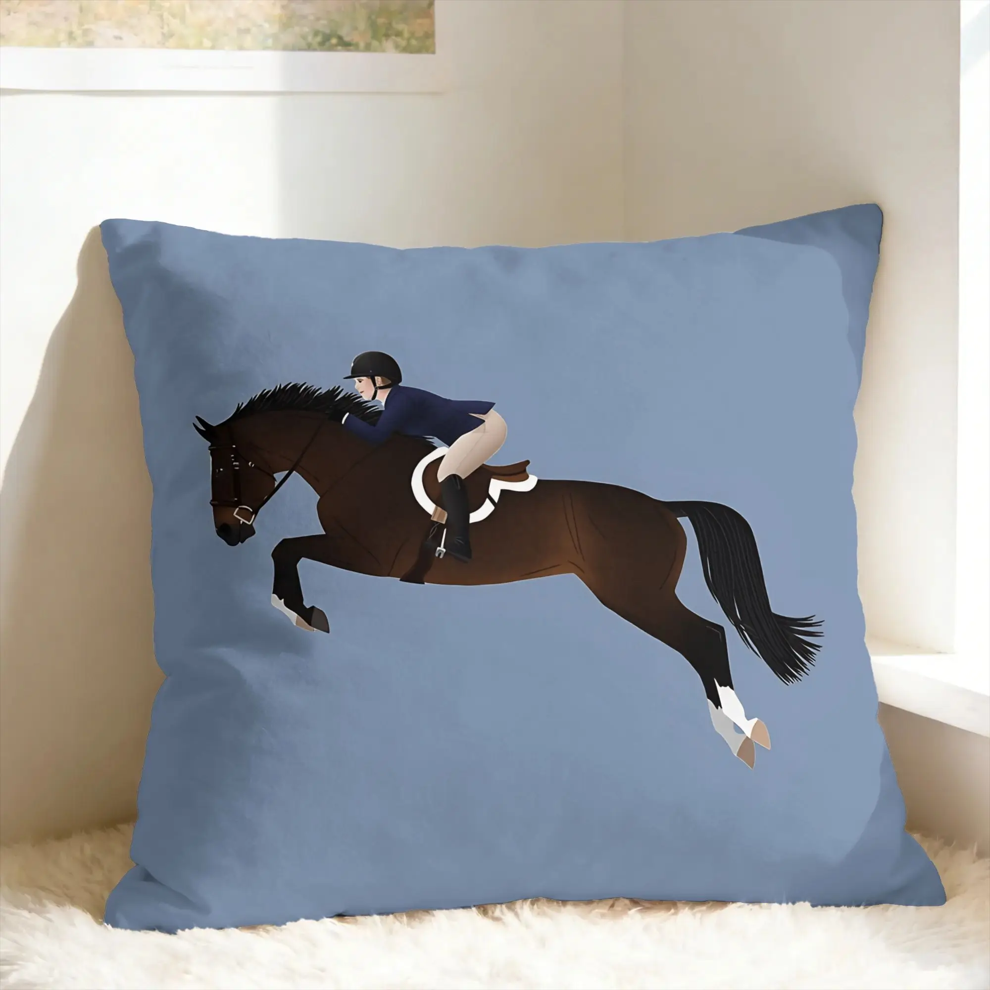 Equestrian Pillowcases  Kawaii Pillow Case For Wedding Party Home Decor Soft Pillow Cover
