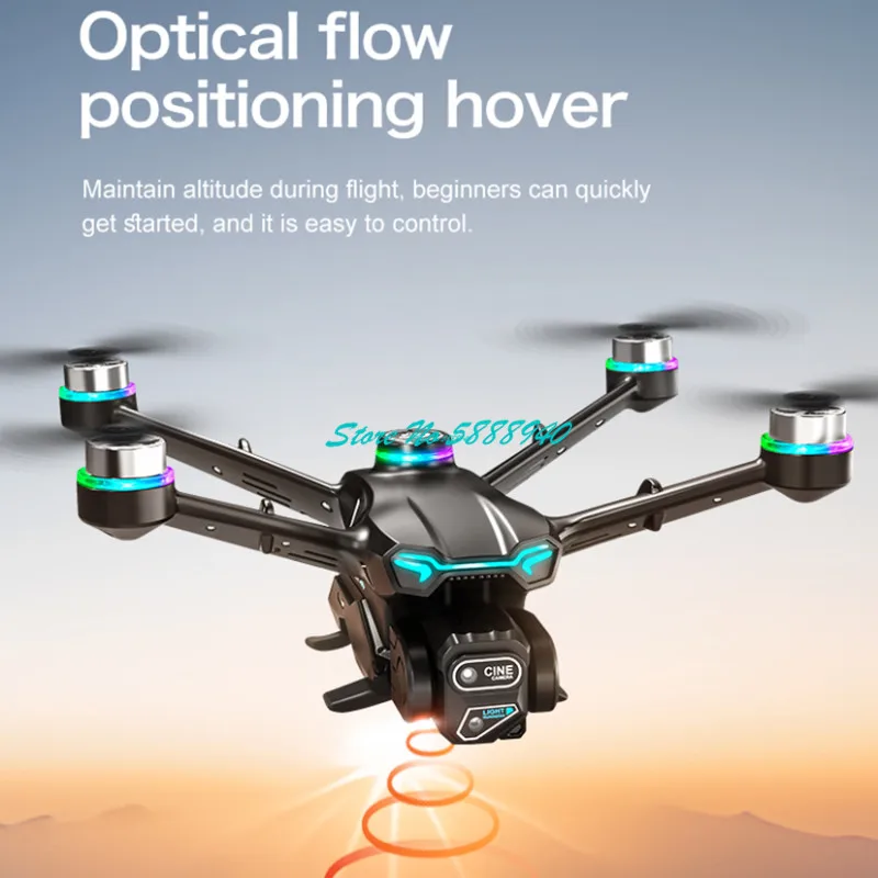 8K ESC Fluxo Óptico Evitar Obstáculos WIFI FPV Controle Remoto Quadcopter 360 °   Voo surround GPS sem escova siga-me Rc Drone