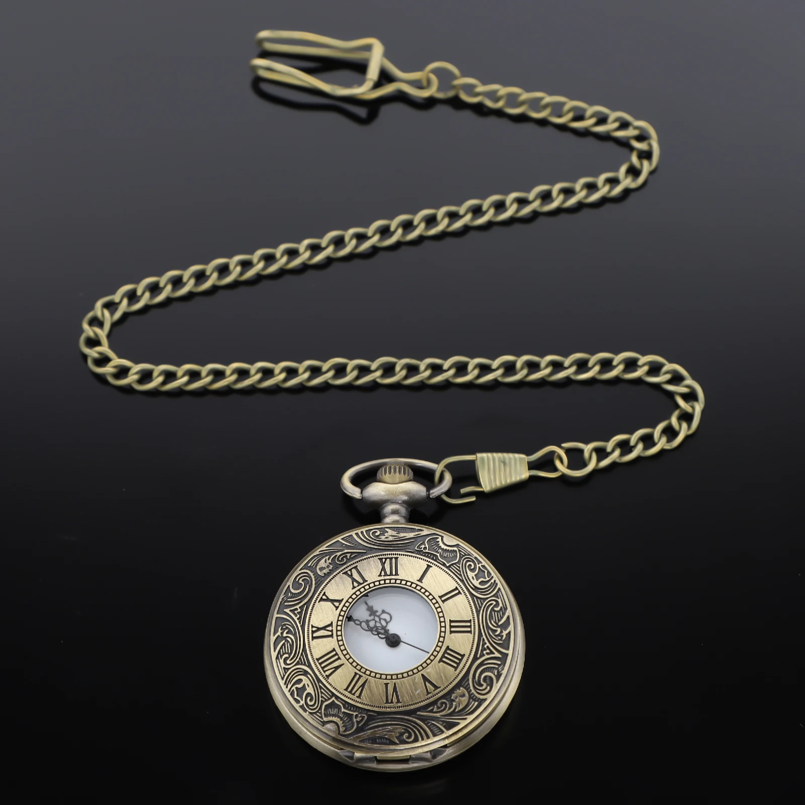 ساعة جيب Steampunk كلاسيكية مجوفة للنساء والرجال ساعات جيب فوب مع قلادة قلادة هدية Reloj De Bolsillo