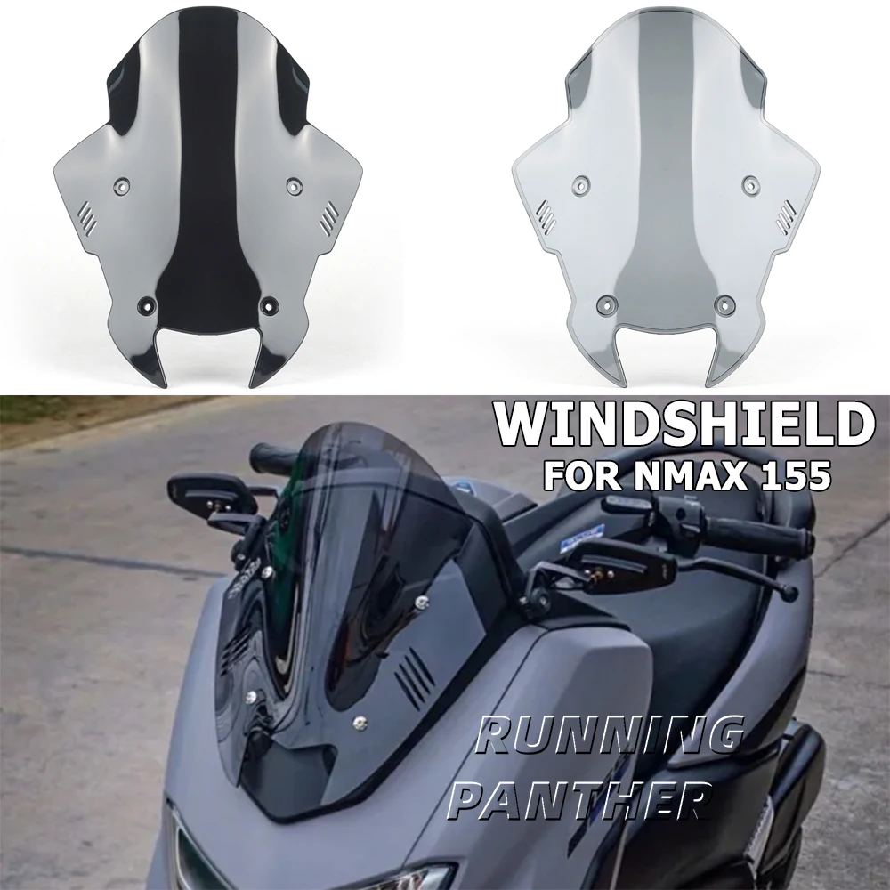 Motorcycle Front Windscreen Windshield Wind Screen Shield Deflector Guard For Yamaha Nmax N-max 155 Nmax155 N-max155 2020-2024