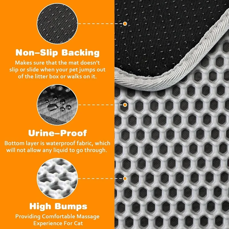 Non-Slip Double Layer Litter Mat 3