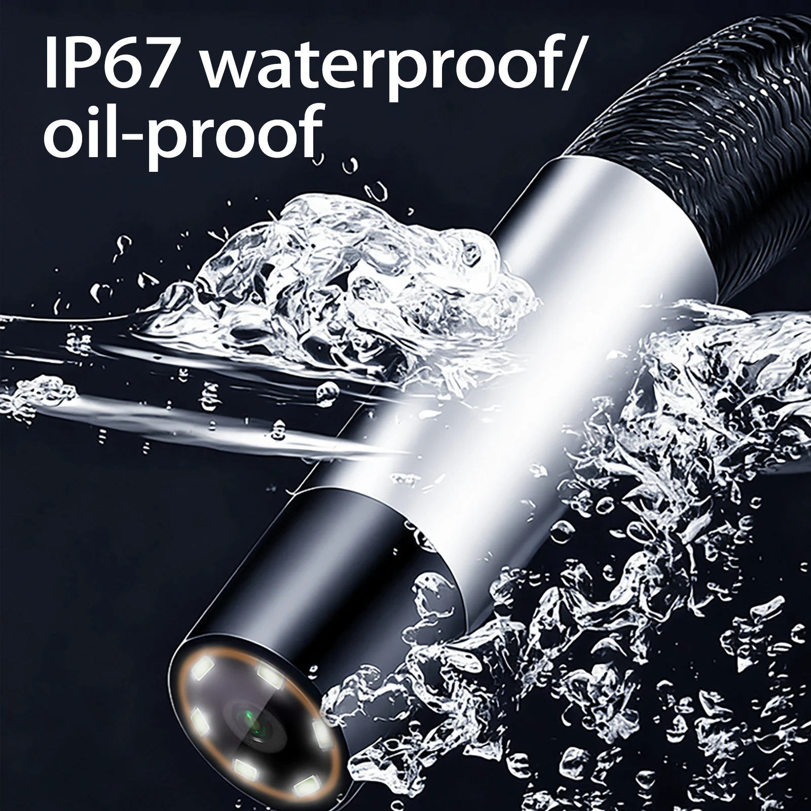 DDCAMERA Two-Way Articulating Borescope for iPhone & Smartphone 6.2MM Endoscope Camera with Light  for Engine Pipe Inspection