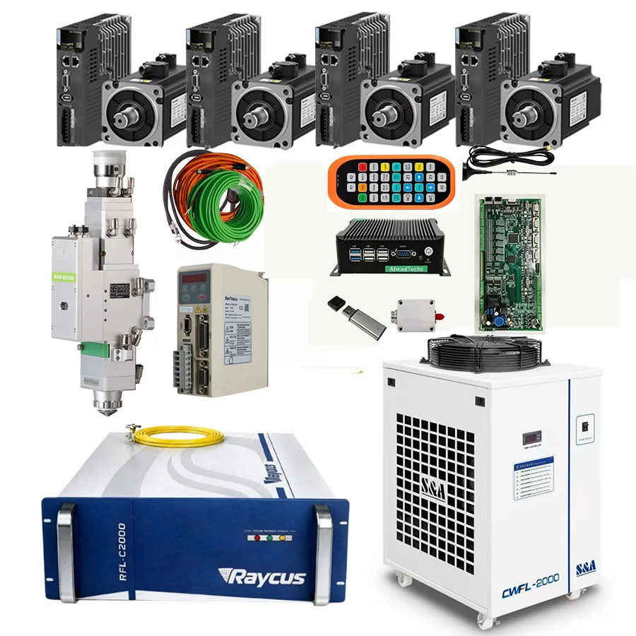 Raycus laser 1500W RFL-C020 2000W RFL-C025 3000W RFL-C3000S  XC4000T Ether CAT laser head BM110 Huichuan servo 750W 400W