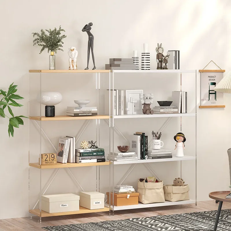 Bookcases Acrylic Wood Home Living Room Furniture BookShelves Shelve Storage Holder Rack Metal Book Shelf Bookshelf Bookcases