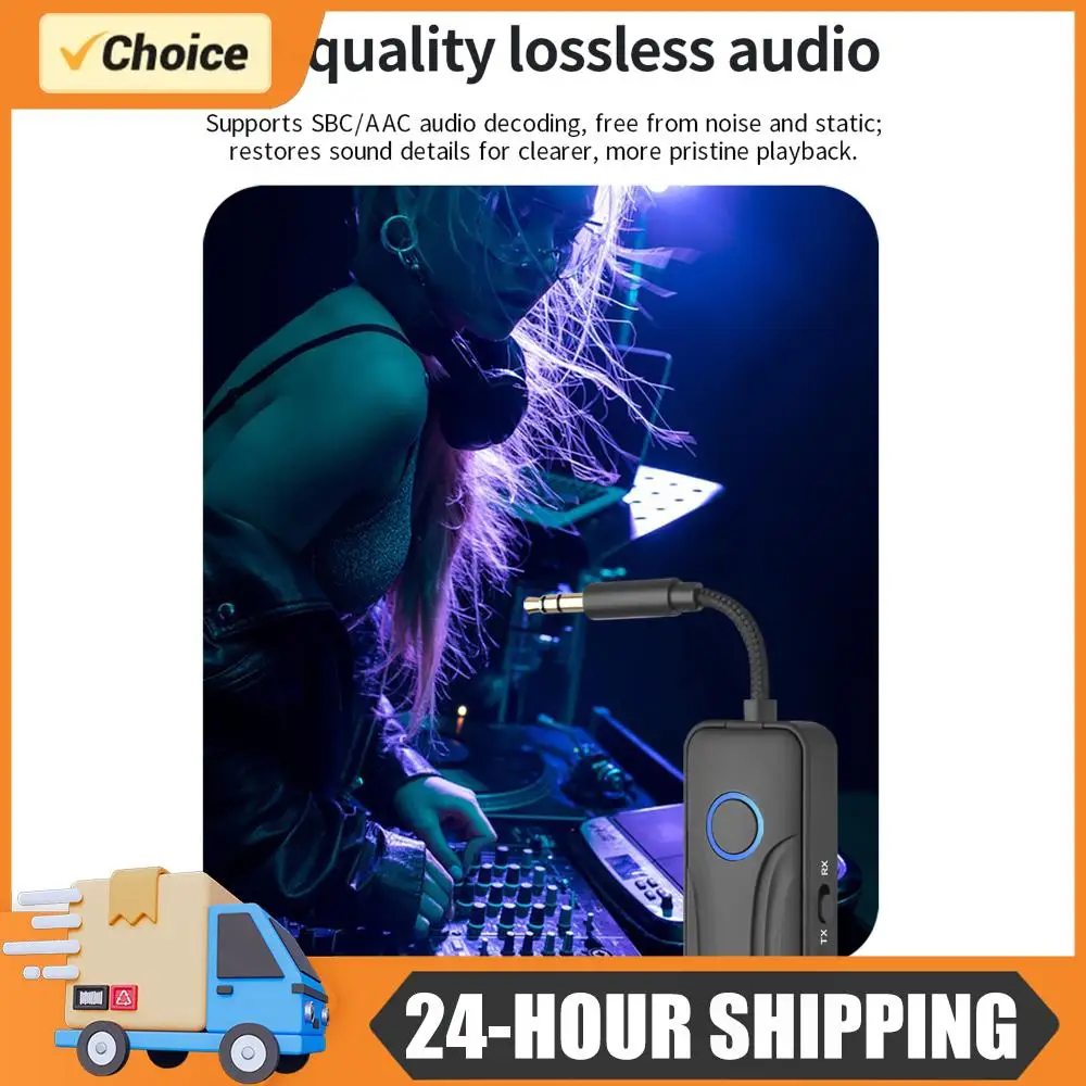 

BT6.0 3.5mm Aux Audio Adapter Multifunctional Portable Wireless Transmitter​ Built-in Microphone​ For Flight TV Car Treadmill